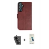 MARSİLYAN™- Galaxy A34 5G Kılıf Siluet Işık Serisi - Şeffaf Pasifik Cam Ekran Koruyucu + Valdez Metal Kamera Lens - SH