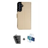 MARSİLYAN™- Galaxy A34 5G Kılıf Siluet Işık Serisi - Siyah 3D Antistatik Cam Ekran Koruyucu + Valdez Metal Kamera Lens - SH