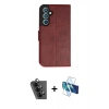 MARSİLYAN™- Galaxy A34 5G Kılıf Siluet Işık Serisi - Siyah 3D Antistatik Seramik Nano Ekran Koruyucu + Valdez Metal Kamera Lens - SH