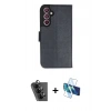 MARSİLYAN™- Galaxy A34 5G Kılıf Siluet Işık Serisi - Siyah 3D Antistatik Seramik Nano Ekran Koruyucu + Valdez Metal Kamera Lens - SH