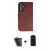 MARSİLYAN™- Galaxy A34 5G Kılıf Siluet Işık Serisi - Siyah 6D Antistatik Mat Seramik Hayalet Nano Ekran Koruyucu + Valdez Metal Kamera Lens - SH