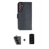 MARSİLYAN™- Galaxy A34 5G Kılıf Siluet Işık Serisi - Siyah 6D Antistatik Mat Seramik Hayalet Nano Ekran Koruyucu + Valdez Metal Kamera Lens - SH