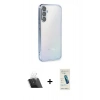 MARSİLYAN™- Galaxy A34 5G Kılıf Vadi Minimal - Şeffaf Pasifik Cam Ekran Koruyucu + Kamera Lens Koruma Cam - SF