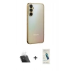 MARSİLYAN™- Galaxy A34 5G Kılıf Vadi Minimal - Şeffaf Pasifik Cam Ekran Koruyucu + Kamera Lens Koruma Cam - SF