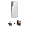 MARSİLYAN™- Galaxy A34 5G Kılıf Vadi Minimal - Siyah 3D Antistatik Mat Seramik Nano Ekran Koruyucu + Kamera Lens Koruma Cam - SF