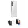 MARSİLYAN™- Galaxy A34 5G Kılıf Vadi Minimal - Siyah 3D Antistatik Mat Seramik Nano Ekran Koruyucu + Valdez Metal Kamera Lens - SH