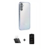 MARSİLYAN™- Galaxy A34 5G Kılıf Vadi Minimal - Siyah 6D Antistatik Mat Seramik Hayalet Nano Ekran Koruyucu + Kamera Lens Koruma Cam - SF