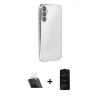 MARSİLYAN™- Galaxy A34 5G Kılıf Vadi Minimal - Siyah 6D Antistatik Mat Seramik Hayalet Nano Ekran Koruyucu + Kamera Lens Koruma Cam - SF