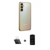 MARSİLYAN™- Galaxy A34 5G Kılıf Vadi Minimal - Siyah 6D Antistatik Mat Seramik Hayalet Nano Ekran Koruyucu + Kamera Lens Koruma Cam - SF