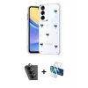 MARSİLYAN™- Galaxy A34 5G Kılıf Yörünge Form - Siyah 3D Antistatik Seramik Nano Ekran Koruyucu + Valdez Metal Kamera Lens - SH