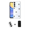 MARSİLYAN™- Galaxy A34 5G Kılıf Yörünge Form - Siyah 6D Antistatik Mat Seramik Hayalet Nano Ekran Koruyucu + Valdez Metal Kamera Lens - GS