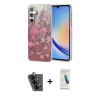 MARSİLYAN™- Galaxy A34 5G Kılıf Zirve Modern Prime - Şeffaf Pasifik Cam Ekran Koruyucu + Valdez Metal Kamera Lens - SH