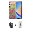 MARSİLYAN™- Galaxy A34 5G Kılıf Zirve Modern Prime - Şeffaf Pasifik Cam Ekran Koruyucu + Valdez Metal Kamera Lens - SH