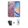 MARSİLYAN™- Galaxy A34 5G Kılıf Zirve Modern Prime - Şeffaf Pasifik Cam Ekran Koruyucu + Valdez Metal Kamera Lens - SH