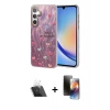 MARSİLYAN™- Galaxy A34 5G Kılıf Zirve Modern Prime - Siyah 3D Antistatik Mat Seramik Nano Ekran Koruyucu + Kamera Lens Koruma Cam - SF