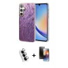 MARSİLYAN™- Galaxy A34 5G Kılıf Zirve Modern Prime - Siyah 3D Antistatik Mat Seramik Nano Ekran Koruyucu + Valdez Metal Kamera Lens - GS