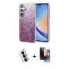 MARSİLYAN™- Galaxy A34 5G Kılıf Zirve Modern Prime - Siyah 3D Antistatik Mat Seramik Nano Ekran Koruyucu + Valdez Metal Kamera Lens - GS