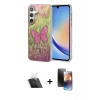 MARSİLYAN™- Galaxy A34 5G Kılıf Zirve Modern Prime - Siyah 3D Antistatik Mat Seramik Nano Ekran Koruyucu + Kamera Lens Koruma Cam - SF