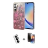 MARSİLYAN™- Galaxy A34 5G Kılıf Zirve Modern Prime - Siyah 3D Antistatik Mat Seramik Nano Ekran Koruyucu + Valdez Metal Kamera Lens - GS