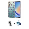 MARSİLYAN™- Galaxy A34 5G Kılıf Zirve Modern Prime - Siyah 3D Antistatik Seramik Nano Ekran Koruyucu + Valdez Metal Kamera Lens - GS