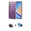 MARSİLYAN™- Galaxy A34 5G Kılıf Zirve Modern Prime - Siyah 3D Antistatik Seramik Nano Ekran Koruyucu + Kamera Lens Koruma Cam - SF