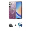 MARSİLYAN™- Galaxy A34 5G Kılıf Zirve Modern Prime - Siyah 3D Antistatik Seramik Nano Ekran Koruyucu + Kamera Lens Koruma Cam - SF
