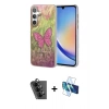 MARSİLYAN™- Galaxy A34 5G Kılıf Zirve Modern Prime - Siyah 3D Antistatik Seramik Nano Ekran Koruyucu + Valdez Metal Kamera Lens - SH