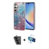 MARSİLYAN™- Galaxy A34 5G Kılıf Zirve Modern Prime - Siyah 3D Antistatik Seramik Nano Ekran Koruyucu + Valdez Metal Kamera Lens - SH
