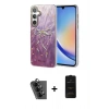 MARSİLYAN™- Galaxy A34 5G Kılıf Zirve Modern Prime - Siyah 6D Antistatik Mat Seramik Hayalet Nano Ekran Koruyucu + Valdez Metal Kamera Lens - SH