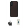 MARSİLYAN™- Galaxy A35 5G Kılıf Ahenk Çizgi Serisi - Şeffaf Pasifik Cam Ekran Koruyucu + Şeffaf Kamera Lens Koruma Cam