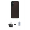 MARSİLYAN™- Galaxy A35 5G Kılıf Ahenk Çizgi Serisi - Siyah Joko Magic 5D Cam + Kamera Lens Koruma Cam - SF