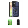 MARSİLYAN™- Galaxy A35 5G Kılıf Ahenk Klasik - Siyah 6D Antistatik Mat Seramik Hayalet Nano Ekran Koruyucu + Raze Metal Kamera Lens - GS