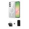 MARSİLYAN™- Galaxy A35 5G Kılıf Ahenk Minimal Serisi - Siyah 6D Antistatik Mat Seramik Hayalet Nano Ekran Koruyucu + Kamera Lens Koruma Cam - SF