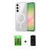 MARSİLYAN™- Galaxy A35 5G Kılıf Ahenk Minimal Serisi - Siyah 6D Antistatik Mat Seramik Hayalet Nano Ekran Koruyucu + Raze Metal Kamera Lens - SH