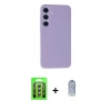 MARSİLYAN™- Galaxy A35 5G Kılıf Ahenk Serisi - Siyah Joko Magic 5D Cam + Raze Metal Kamera Lens - GS