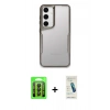 MARSİLYAN™- Galaxy A35 5G Kılıf Akış Çizgi Koleksiyonu - Şeffaf Pasifik Cam Ekran Koruyucu + Raze Metal Kamera Lens - SH
