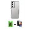 MARSİLYAN™- Galaxy A35 5G Kılıf Akış Çizgi Koleksiyonu - Siyah 3D Antistatik Mat Seramik Nano Ekran Koruyucu + Raze Metal Kamera Lens - SH
