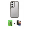 MARSİLYAN™- Galaxy A35 5G Kılıf Akış Çizgi Koleksiyonu - Siyah 3D Antistatik Mat Seramik Nano Ekran Koruyucu + Raze Metal Kamera Lens - GS