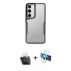 MARSİLYAN™- Galaxy A35 5G Kılıf Akış Çizgi Koleksiyonu - Siyah 3D Antistatik Seramik Nano Ekran Koruyucu + Kamera Lens Koruma Cam - SF