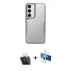 MARSİLYAN™- Galaxy A35 5G Kılıf Akış Çizgi Koleksiyonu - Siyah 3D Antistatik Seramik Nano Ekran Koruyucu + Kamera Lens Koruma Cam - SF