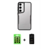 MARSİLYAN™- Galaxy A35 5G Kılıf Akış Çizgi Koleksiyonu - Siyah 6D Antistatik Mat Seramik Hayalet Nano Ekran Koruyucu + Raze Metal Kamera Lens - SH