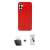 MARSİLYAN™- Galaxy A35 5G Kılıf Doruk Klasik Özel Seri - Şeffaf Pasifik Cam Ekran Koruyucu + Kamera Lens Koruma Cam - SF