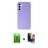 MARSİLYAN™- Galaxy A35 5G Kılıf Doruk Klasik Özel Seri - Siyah 3D Antistatik Mat Seramik Nano Ekran Koruyucu + Raze Metal Kamera Lens - SH