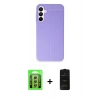 MARSİLYAN™- Galaxy A35 5G Kılıf Doruk Klasik Özel Seri - Siyah 6D Antistatik Mat Seramik Hayalet Nano Ekran Koruyucu + Raze Metal Kamera Lens - GS