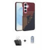 MARSİLYAN™- Galaxy A35 5G Kılıf Doruk Serisi - Siyah Joko Magic 5D Cam + Kamera Lens Koruma Cam - SF