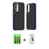 MARSİLYAN™- Galaxy A35 5G Kılıf Eksen Işık - Şeffaf Pasifik Cam Ekran Koruyucu + Raze Metal Kamera Lens - GS