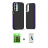 MARSİLYAN™- Galaxy A35 5G Kılıf Eksen Işık - Şeffaf Pasifik Cam Ekran Koruyucu + Raze Metal Kamera Lens - SH
