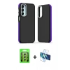 MARSİLYAN™- Galaxy A35 5G Kılıf Eksen Işık - Siyah 3D Antistatik Seramik Nano Ekran Koruyucu + Raze Metal Kamera Lens - GS