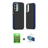 MARSİLYAN™- Galaxy A35 5G Kılıf Eksen Işık - Siyah 3D Antistatik Seramik Nano Ekran Koruyucu + Raze Metal Kamera Lens - GS