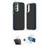 MARSİLYAN™- Galaxy A35 5G Kılıf Eksen Işık - Siyah 3D Antistatik Seramik Nano Ekran Koruyucu + Kamera Lens Koruma Cam - SF
